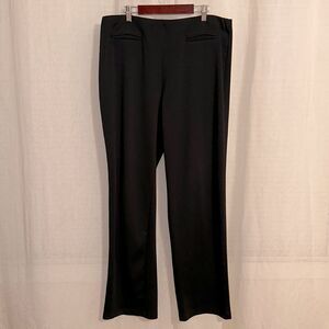 CATO 14/16W Black Knit Elastic Waist Pull On Dress Pants